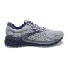 Side view of a grey and blue Brooks Adrenaline GTS 21 support shoe.