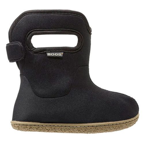 Bogs Baby Bogs Solid Black toddlers boot with handle, rubber sole, and Neo-Tech insulation.