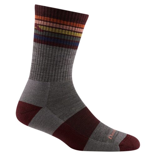 Darn Tough Kelso Micro Crew Socks Dark Oatmeal - Womens hiking sock with reinforced heel and toe areas, made of antimicrobial merino wool.