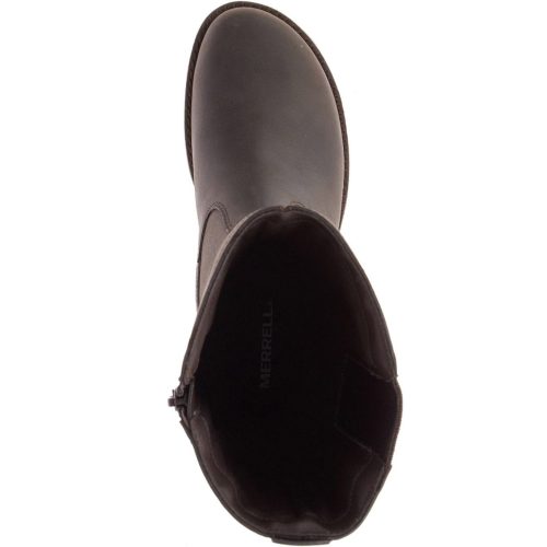 Top-down view of a single dark-colored Merrell Andover Peak Espresso - Womens boot.