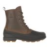 A brown and black waterproof boot with a lace-up front and a rugged sole, featuring HEAT-MX™ technology, designed for outdoor use: the KAMIK LAWRENCE L - MENS by Kamik.