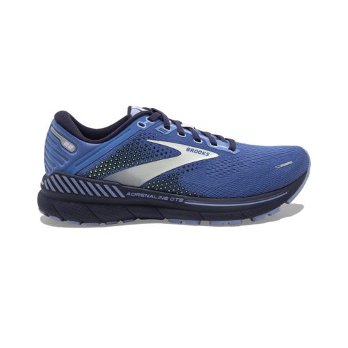 A blue women's Brooks Adrenaline GTS 22 running shoe with visible brand logo and cushioning technology.