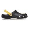 Crocs CROCS BOSTON BRUINS CLASSIC CLOG WHITE - MENS, featuring Iconic Crocs Comfort with perforations on the top and a white sole, side view.