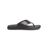 The Born BORN GAVIN FLIP FLOP SANDAL BLACK - MENS is crafted from smooth leathers with brown stitching and a thong strap, featuring a cushioned footbed for ultimate comfort. Perfect for casual wear.