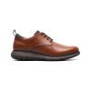 Close-up side view of a Nunn Bush NUNN BUSH STANCE PLAIN TOE OXFORD COGNAC - MENS with black laces and an athletic-inspired sole.